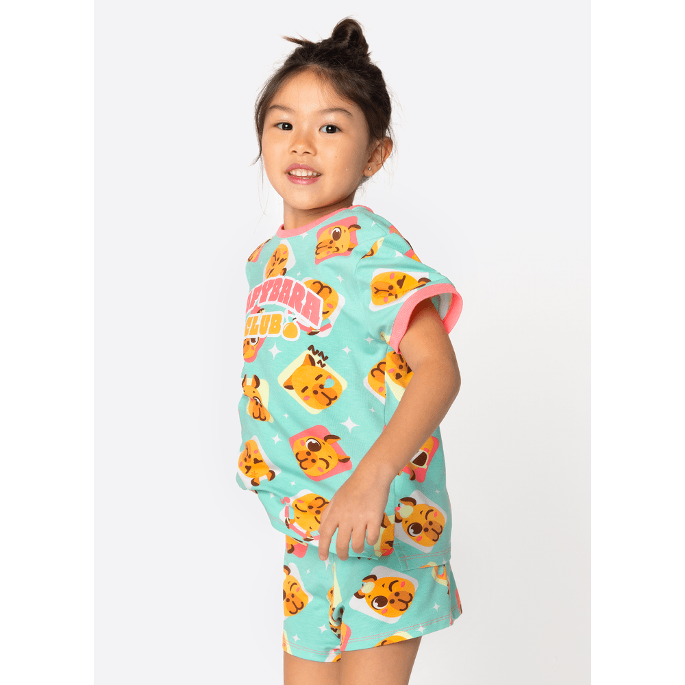 Pijama Manga Curta Viscolycra Menina Capy Bora - 4