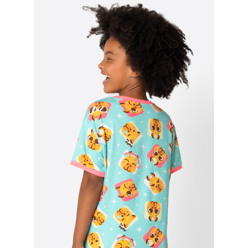 Camisola Manga Curta Viscolycra Menina Teen Capy Bora - 4