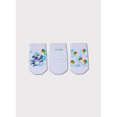 Kit com 3 meias Bebê Menina Preguiça