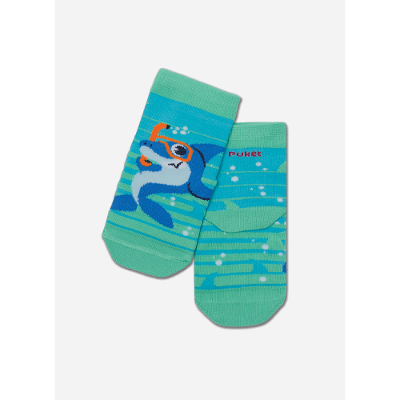 Meia Soquete Bebê Menino Tubarão