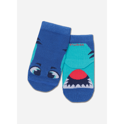 Meia Soquete Bebê RN Menino Tubarão