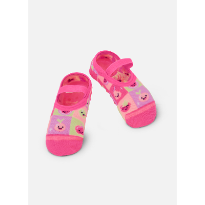 Meia Sapatilha Bebê RN Menina Frutas