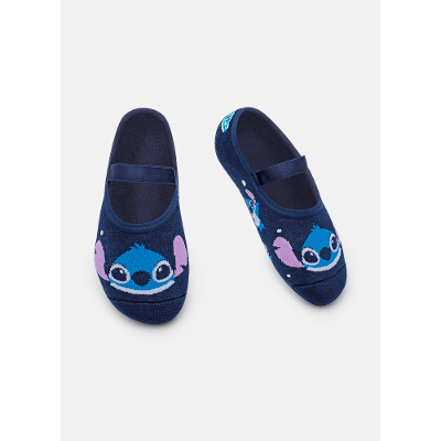 Meia Sapatilha Antiderrapante Unissex Adulto Stitch