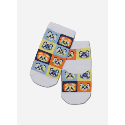 Meia Soquete Bebê Menino Felinos