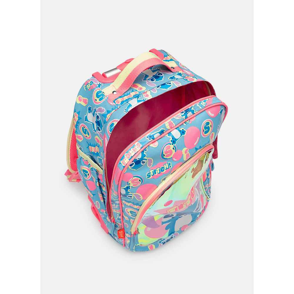 Mochila com Rodinha Grande Holográfica Stitch - 7