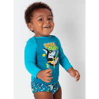 Conjunto Camiseta e Sunga Bebê Menino Tubarão Music - 1