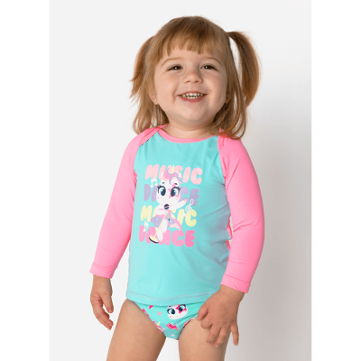 Conjunto Camiseta e Calcinha Bebê Menina Unicórnio Music