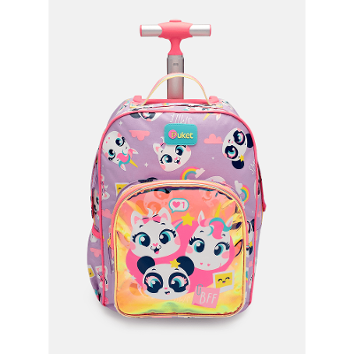 Mochila com Rodinha Média Multibichos Best Friend
