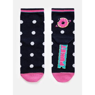 Meia Soquete Cano Médio Feminina Donuts