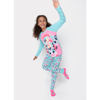 Pijama Manga Longa Viscolycra Menina Teen Multibichos Best Friend