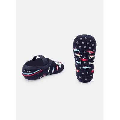 Meia Sapatilha Bebê Menino Antiderrapante Barco