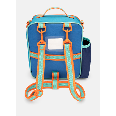 Lancheira Térmica com Bolso Frontal Color Block Azul