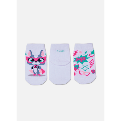 Kit com 3 meias Bebê Menina Cachorro