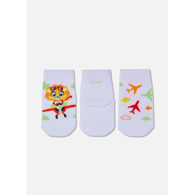 Kit com 3 meias Bebê Menino Leão