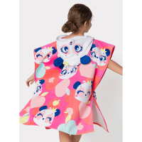 Poncho de Praia Menina Panda Romântico - 3
