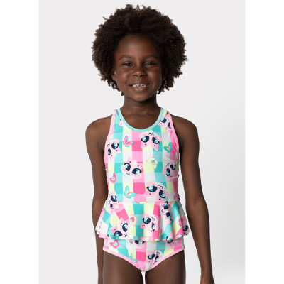 Maio Com Proteção Solar Menina Gata Picnic