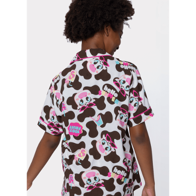 Pijama Manga Curta Viscose Menina Teen Vaca Summer
