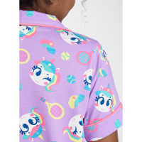 Pijama Manga Curta Viscose Menina Teen Unicórnio Tênis - 4