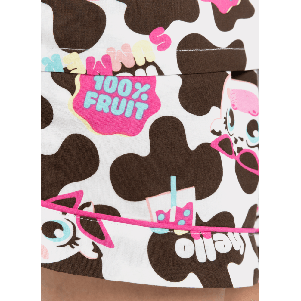 Pijama Manga Curta Viscose Feminino Vaca Summer - 4