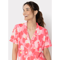 Pijama Manga Curta Viscose Feminino Panda Romântico - 2