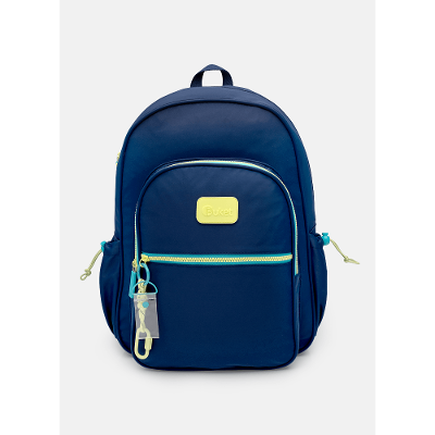 Mochila Costas Grande Azul Marinho e Amarelo