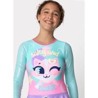 Maio Manga Longa Menina Teen Gata Sereia - 2