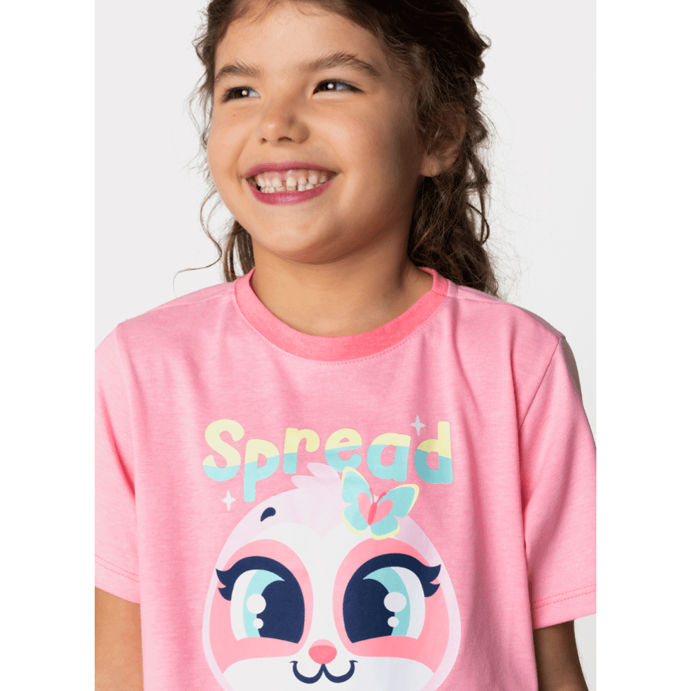 Pijama Manga Curta Algodão Menina Preguiça Picnic - 3