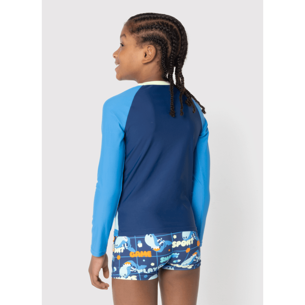 Conjunto Camiseta e Sunga Menino Tubarão Futevôlei - 4