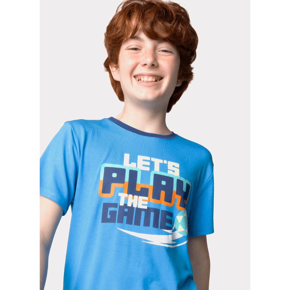 Pijama Manga Curta Viscolycra Menino Teen Tubarão Futevôlei - 2