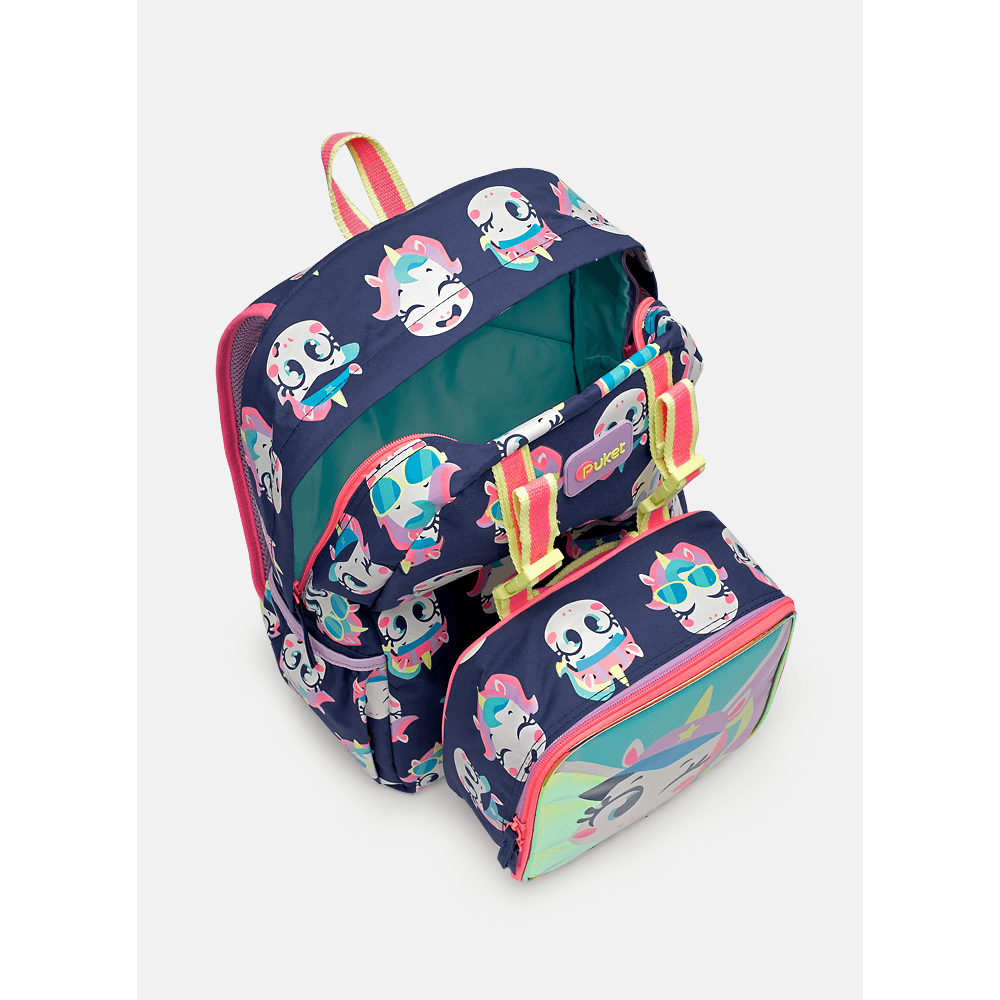Mochila Costas com Lancheira Unicórnio Tênis - 6