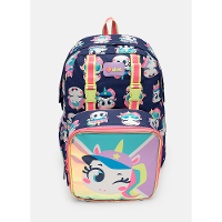 Mochila Costas com Lancheira Unicórnio Tênis - 1