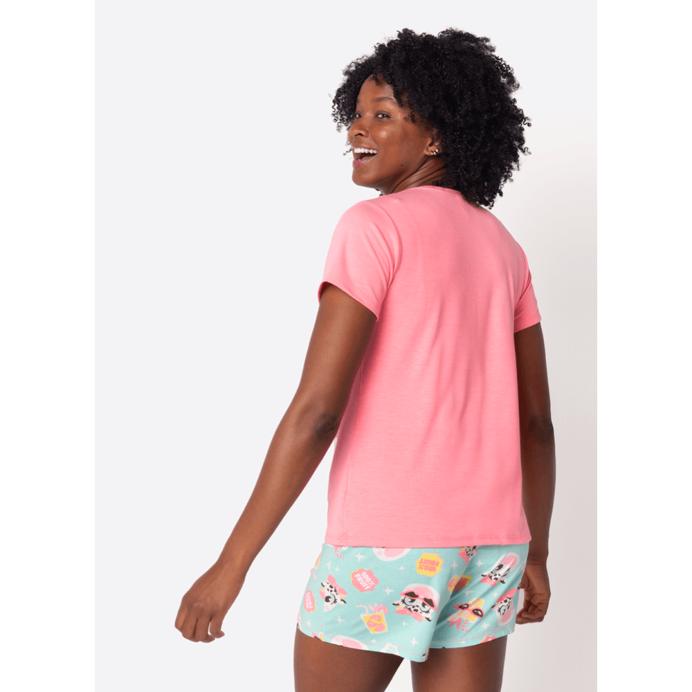 Pijama Manga Curta Viscolycra Feminino Vaca Summer - 2