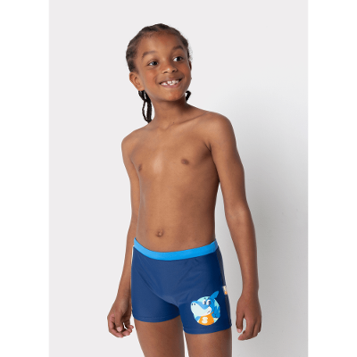 Sunga Boxer com Proteção Solar Menino Tubarão Futevôlei
