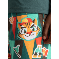 Pijama Manga Curta Algodão Menino Tigre Camping - 3