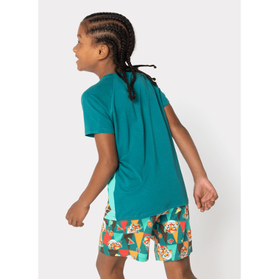 Pijama Manga Curta Viscolycra Menino Tigre Camping