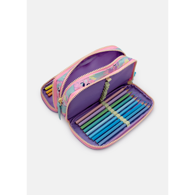 Estojo Triplo Paetê Gata Sereia