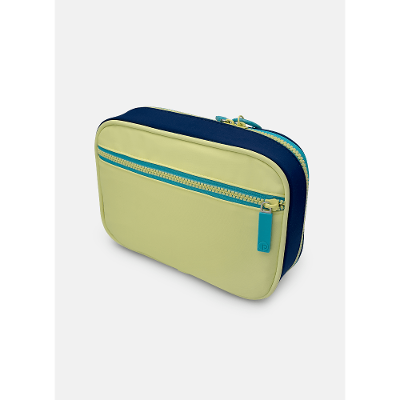 Estojo Grande Azul Marinho e Amarelo