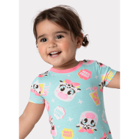 Macacão Manga Curta Viscolycra Bebê Menina Vaca Summer - 2