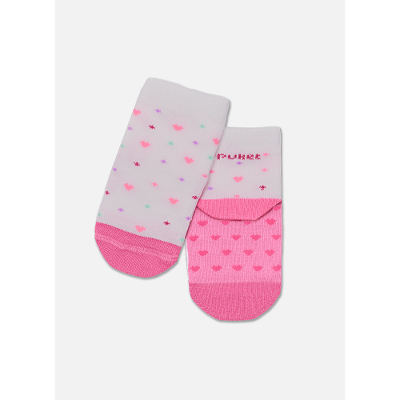 Meia Soquete Bebê RN Menina Coração