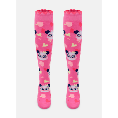 Meia Cano 3/4 Feminina Panda Romântico