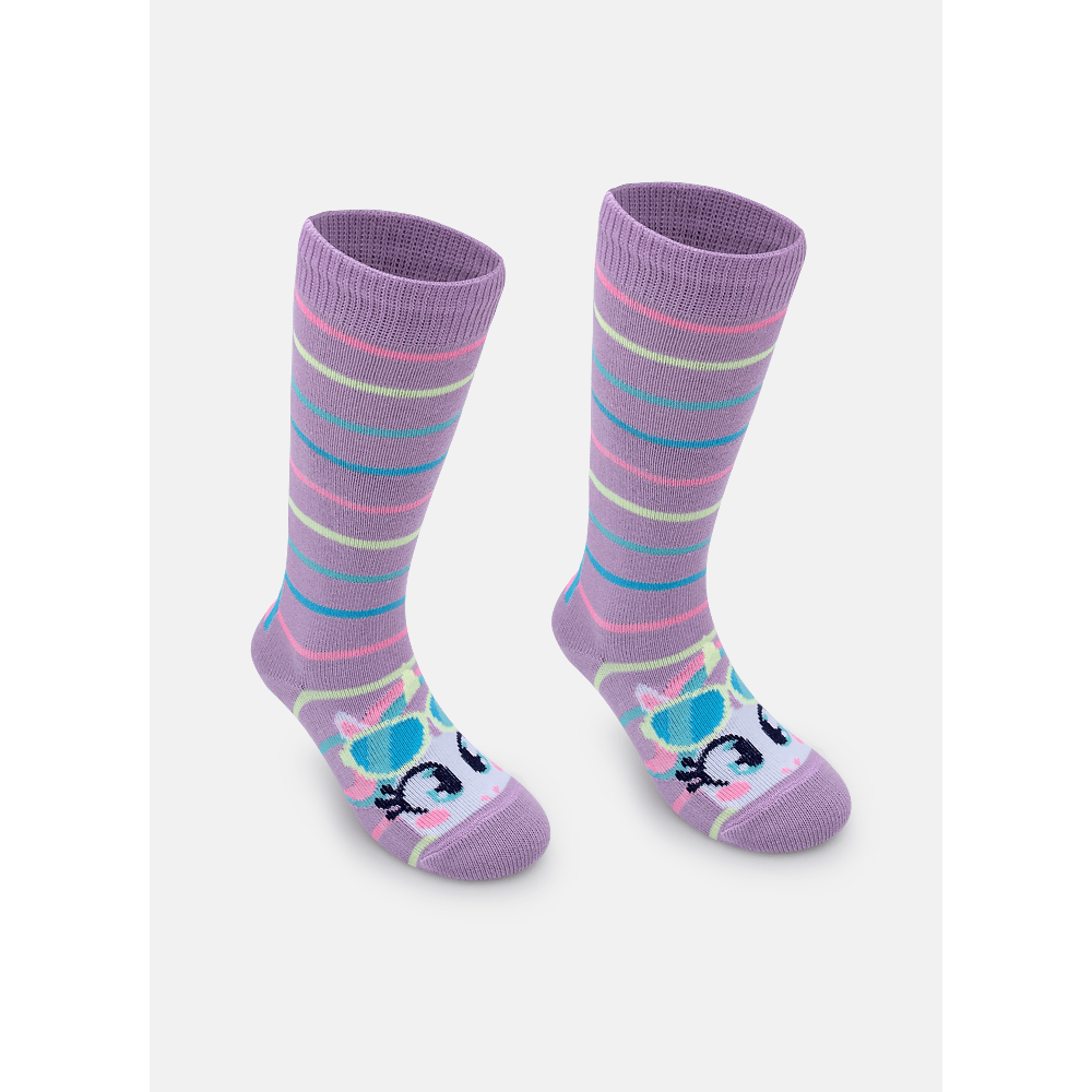 Meia Cano 3/4 Bebê Menina Unicórnio Tênis - 3