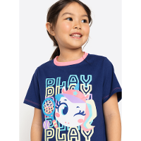 Pijama Manga Curta Algodão Menina Unicórnio Tênis - 2