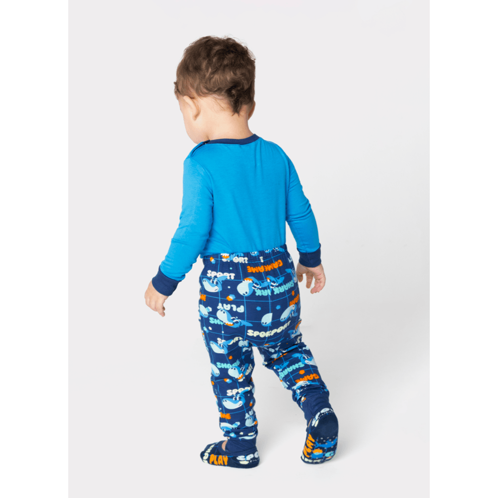 Pijama Manga Longa Viscolycra Bebê Menino Tubarão Futevôlei - 3