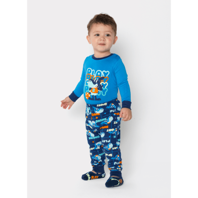 Pijama Manga Longa Viscolycra Bebê Menino Tubarão Futevôlei