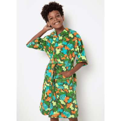 Roupão de Banho Algodão Menino Dino Trio