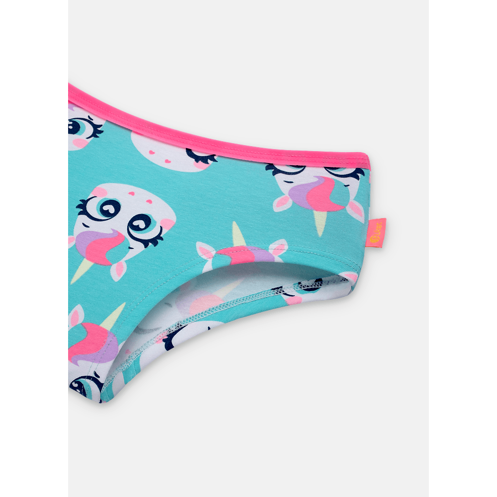 Calcinha Caleçon Algodão Menina Unicórnio - 3
