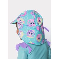 Chapéu Com Proteção Solar Bebê Menina Gata Sereia - 2