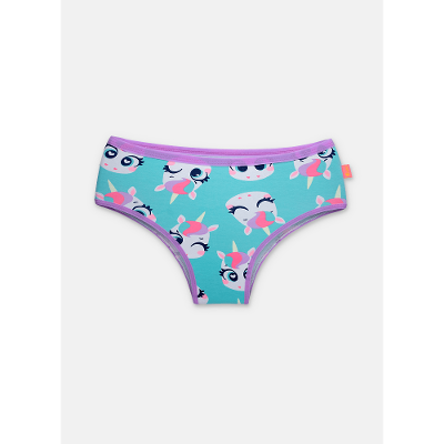 Calcinha Boneca Algodão Menina Teen Unicórnio