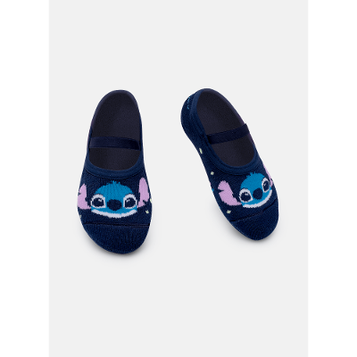 Meia Sapatilha Antiderrapante Bebê Unissex Stitch
