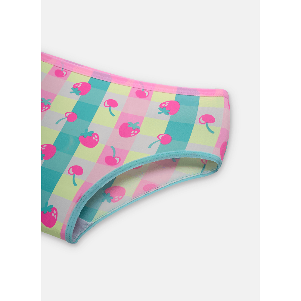 Calcinha Boneca Microfibra Menina Teen Morangos - 3